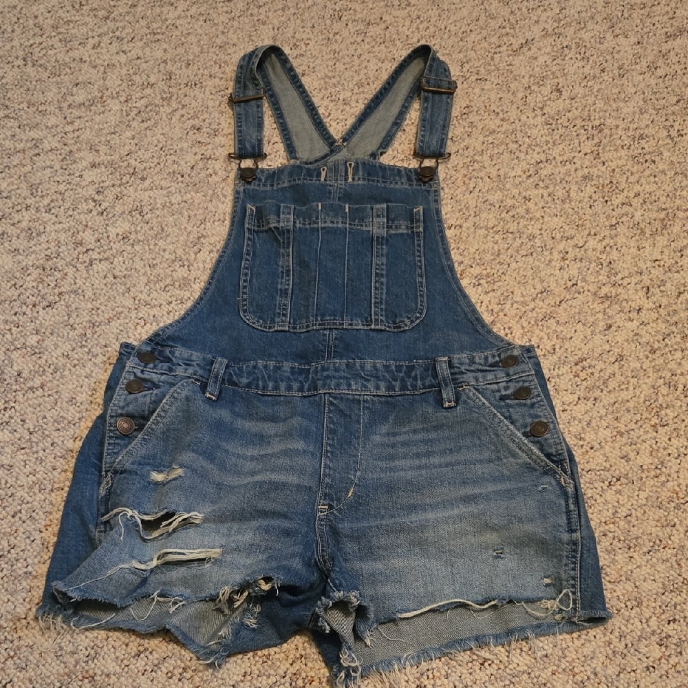 Abercrombie & Fitch Blue Denim Overalls